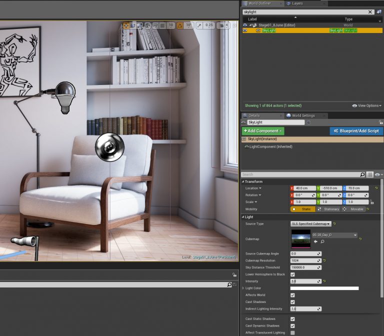 Basic Interior in Unreal Engine 4.12 Real Time 3D Architecture