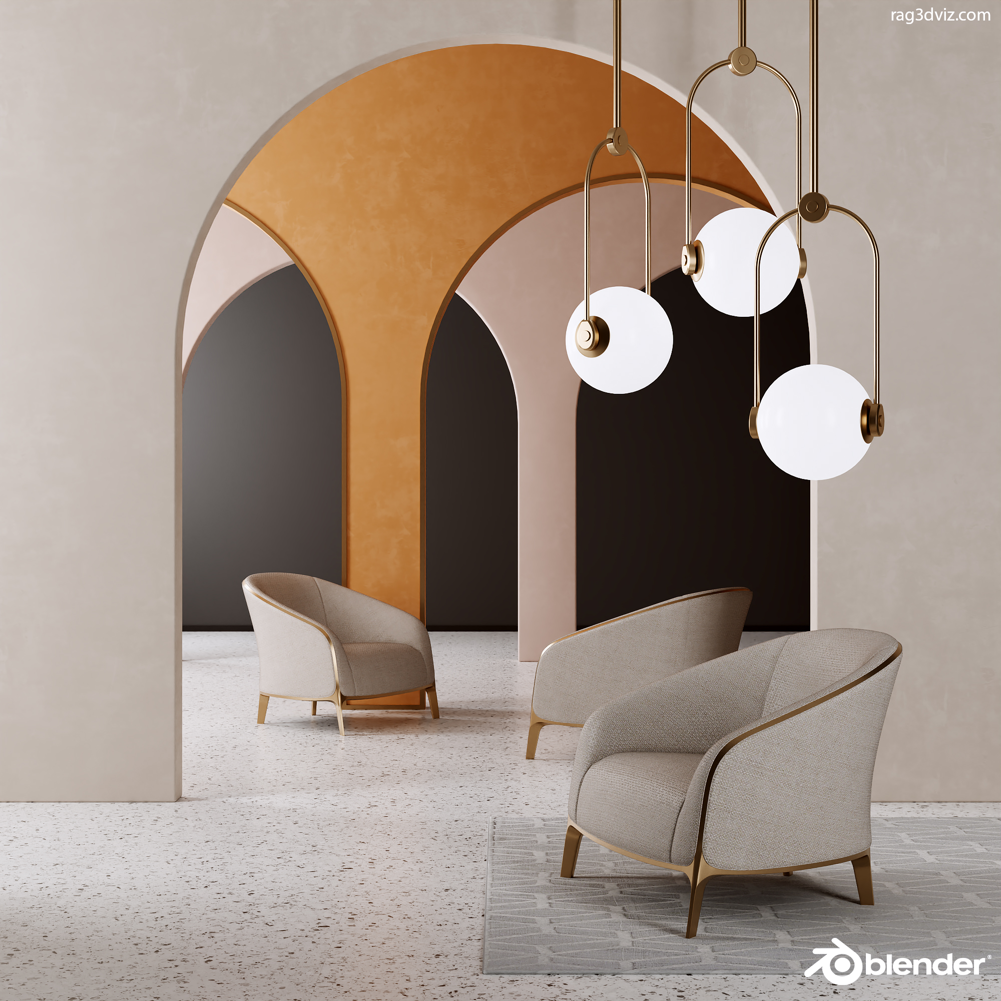Free Photo realistic Interior Lighting in Blender 2.8 Cycles – Real Time 3D Architecture Visualization